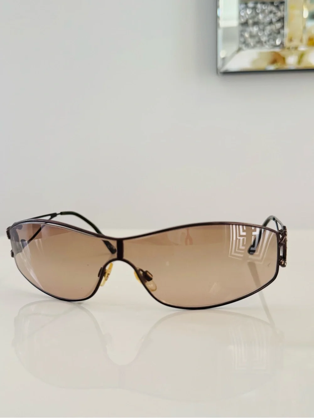 RARE 🍒 Vintage Authentic Chanel rhinestone CC sunglasses ✨